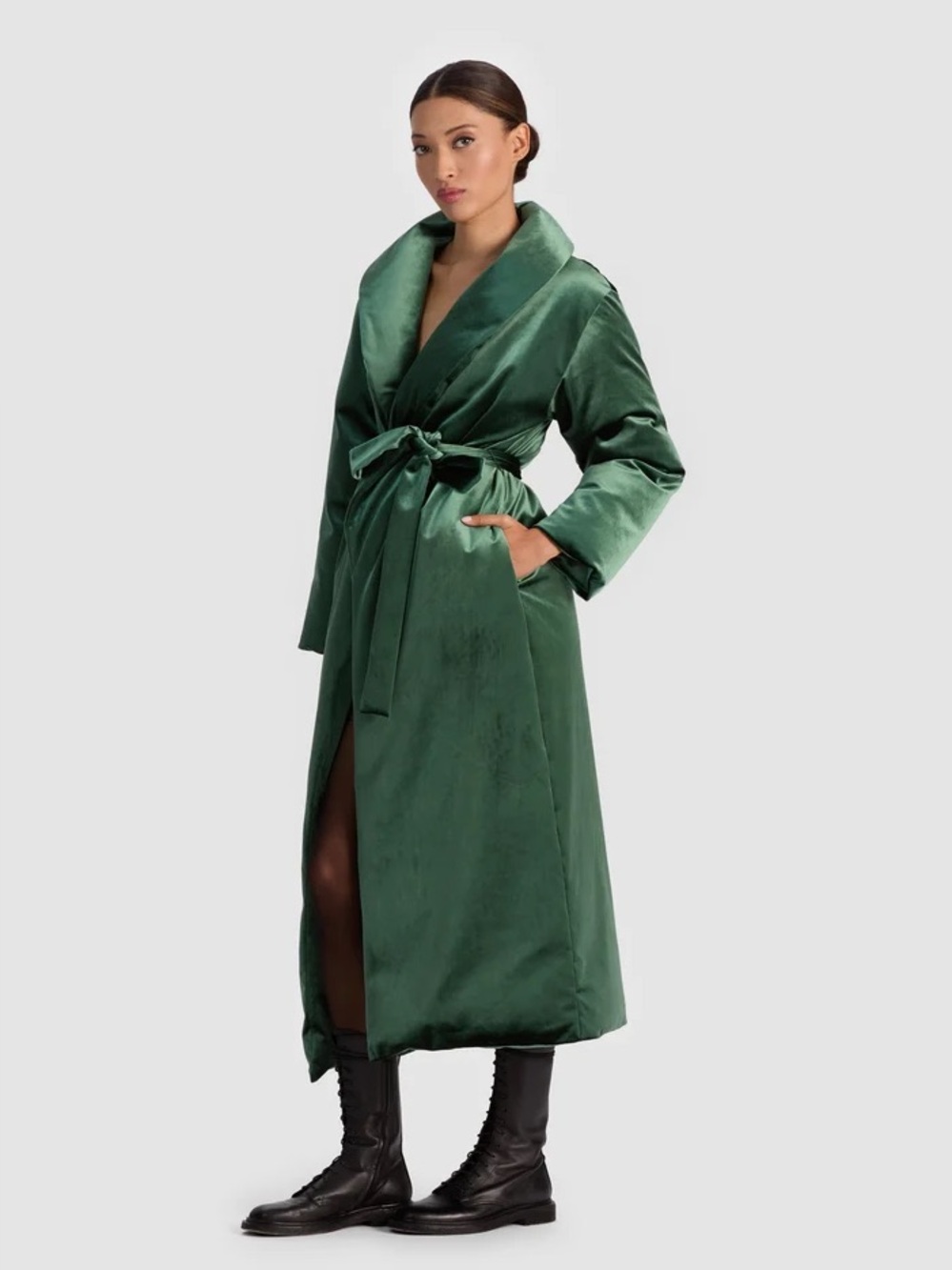 NWT ALICE + OLIVIA Ima Belted Puffer Coat